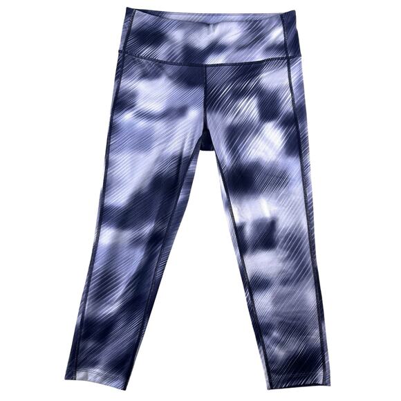 Athleta Pants - Athleta Legging Sz M Yoga Capri Pants‎ Cross Training Silver Running Black